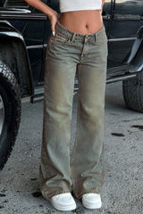 Distressed Washed Blue Jean