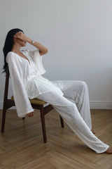 Modal Relaxed Pajama Top Straight Pants Set