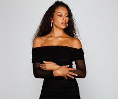 Chic Moment Mesh Charming Bodycon Mini Dress Club Dresses