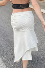 White Knit Bodycon Skirt