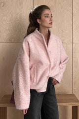 Pink Faux Fur Short Coat