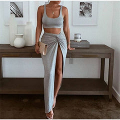 Baddie B Co-ord -Grey