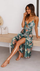 Dreamers Midi Dress - Red Floral