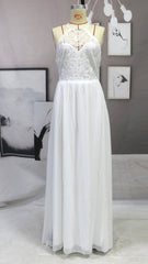 Dress Sleeveless Halter Wedding Dress Slim Fit Maxi Dress