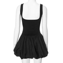Drama in Town Mini Dress - Black