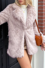 Elegant Fuzzy Long Coat
