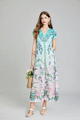Printed Daily Elegant A Line Maxi Dress