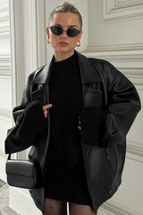 Vintage Lapel Leather Jacket