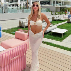 Three Piece Set Split Beach Dress