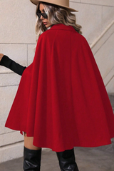 Elegant Double Breasted Loose Slim Wool Mid Length Christmas Outerwear