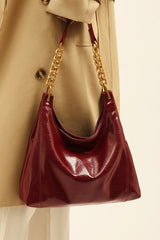 Red Large Capacity Tote Bag Elegant Shoulder Underarm Bag