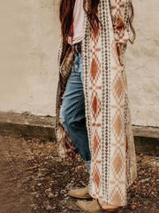 Aztec Boho Cardigan Casual Coat