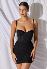 Cupid's Dream Mini Dress - Black