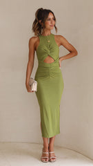 Kezra Midi Dress - Green