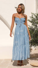 Murphy Maxi Dress - Blue