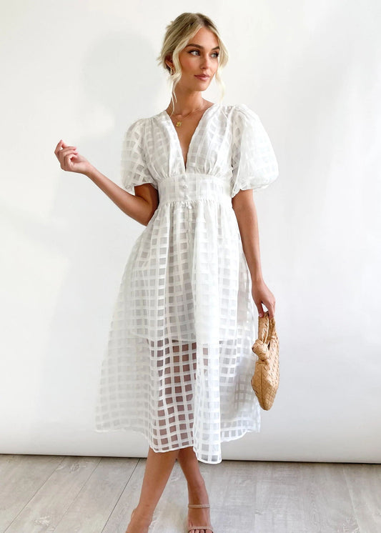Paradise Midi Dress - White
