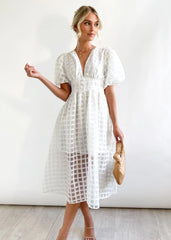 Paradise Midi Dress - White