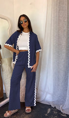 Fergie Co-ord Set - Navy Blue