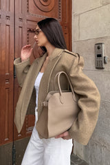 Office Wool Blend Structured Blazer Coat