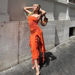 Aliza Mini Dress - Orange