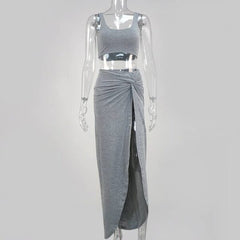 Baddie B Co-ord -Grey