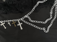 Chain Cross Pendant Waist Layered