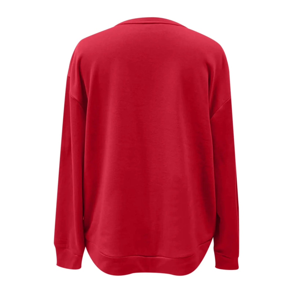 Big Bow Chic Long Sleeve Tunic Y2K Christmas Hoodie Hoodies-L