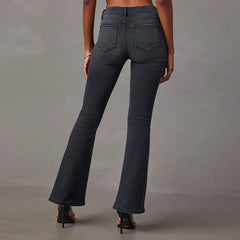 2024 High Stretch Flare Women Boot Cut Fashion Slim Denim Pants Autumn Winter Casual Ladies