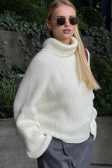 High Neck Pullover Knit Sweater