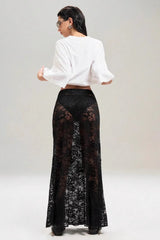 High-Waist Lace Bodycon Skirt