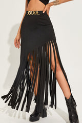 Fringe Punk Bodycon Skirt