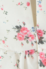 Floral Off Shoulder Bow Flare Mini Dress