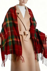 Checkered Warm Christmas Scarf