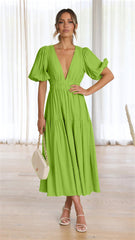 Brunch It Right Midi Dress - Light Green