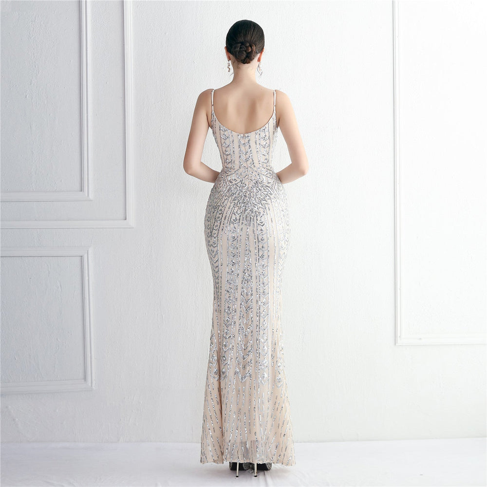 Taisia Formal Stylish Sequin Scroll Dress S.o. Long Dresses
