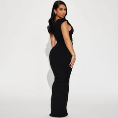 Mystical Off Shoulder Dress - Black