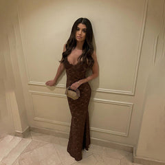 Harris Maxi Dress - Brown