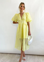 Paradise Midi Dress - Yellow