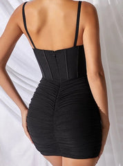 Cupid's Dream Mini Dress - Black