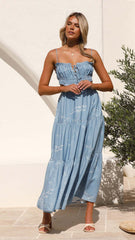 Murphy Maxi Dress - Blue