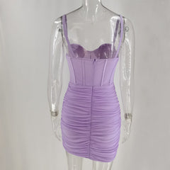 Cupid's Dream Mini Dress - Purple