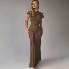 Dreamy Drape Maxi dress - Brown