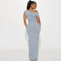 Mystical Off Shoulder Dress - Grey