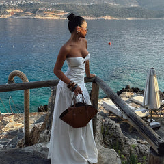 Cruz Maxi Dress-White