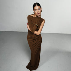 Cerva Maxi Dress - Brown