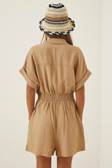 Edie Romper - Khaki