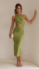 Kezra Midi Dress - Green