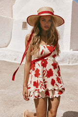 Floret Tube Co-Ord - Red