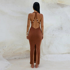 Rowan Maxi Dress - Brown