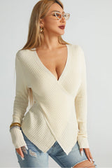 Fall/Winter Asymmetrical Knit Sweater